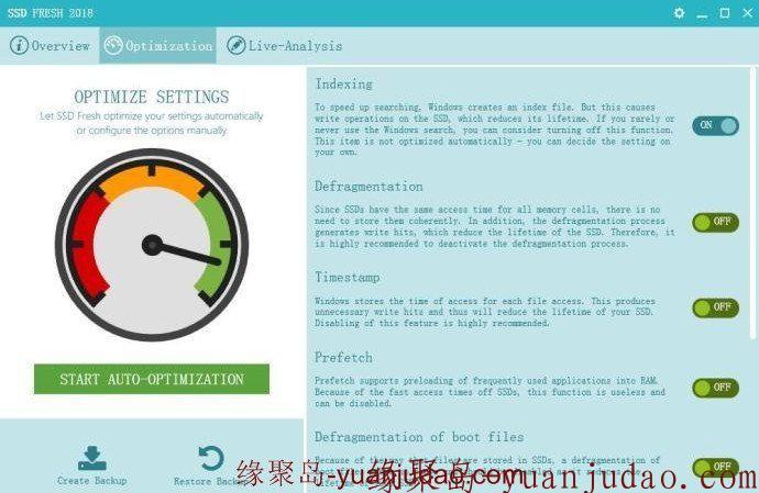 SSD固态硬盘寿命延长:SSD fresh 2018破解版